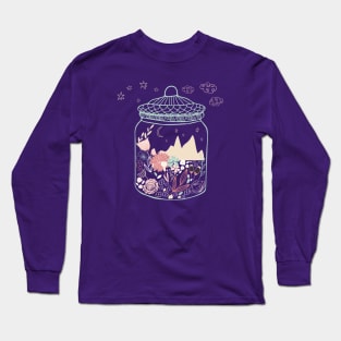 Small magical worlds: Moonrise over mountains (world in a jar) Long Sleeve T-Shirt